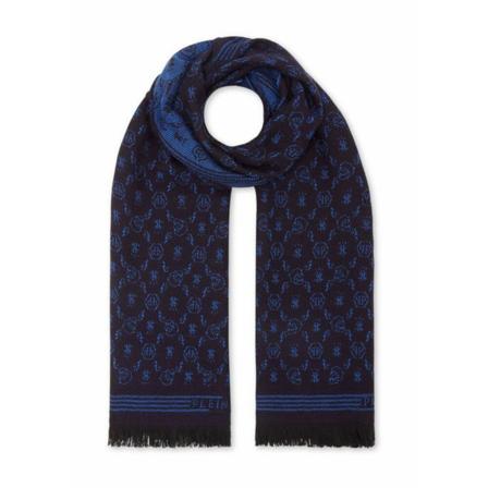 Philipp Plein, Scarf Blauw, Heren, Maat:ONE Size