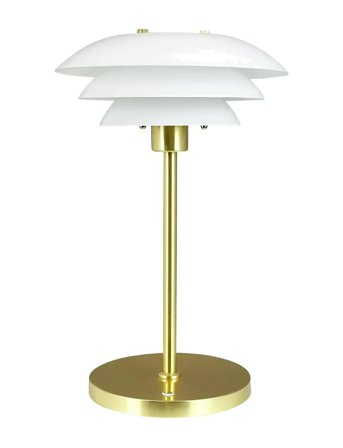 Dyberg Larsen | Dl20 Led Opal/ Messing Bordlampe Genopladelig | 30X20X20