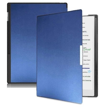 Fodral för ReMarkable Paper Pro PC PU Läder Tablet Skydd med Pennhållare Auto Wake Sleep - Mörkblå-Perfet