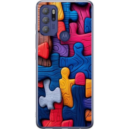 Yhteensopiva Puhelinkuori Motorola Motorola Moto G60S Leikkisä kuvitus Stitchin kanssa vaaleanpunaisissa omenoissa pehmeässä pastellidesignissa, jo