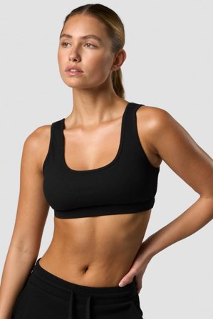 ICANIWILL - Recharge Ribbed Top Wmn Black - Sport-BH - Damen - ICIW