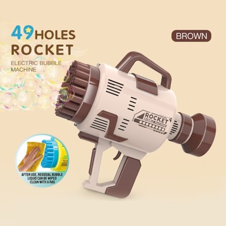 Lasten sähköinen 49-reikäinen saippuakuplakone lelu pojille tytöille söpö ulkolelu