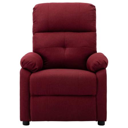 Vidaxl Elektrisk Massagefåtölj Vinröd Tyg Röd