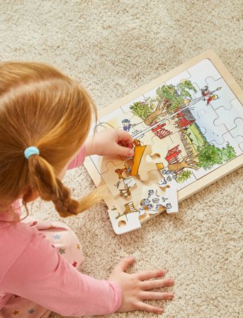 Barbo Toys Emil Fra Lønneberg Wooden Frame Puzzle - Fsc - Multi/patterned - ONE SIZE