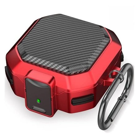 Galaxy Buds Live, PC+TPU Øretelefondeksel, Bluetooth Beskyttelsesetui - Svart & Rød