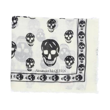 Alexander McQueen Silky Scarves vit, Herr Halsdukar, Herr, Storlek: ONE SIZE