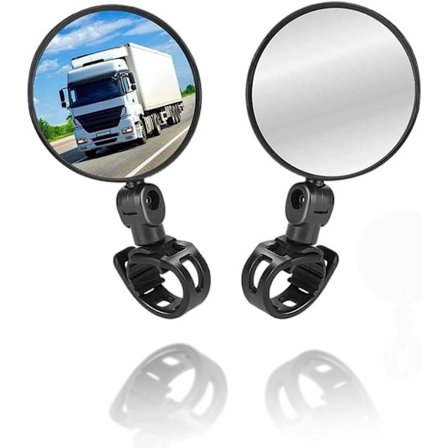 8cm Justerbart Vidvinkel Rundt Sparkesykkel, Rullestol Sparkesykkel Bakspeil Universal