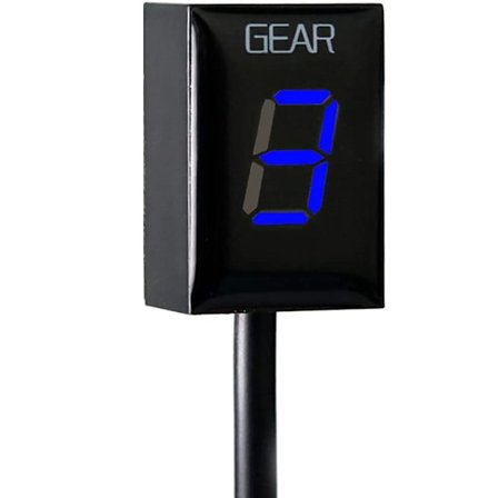 Motorsykkel Gear Indicator Digital Meter BLÅ