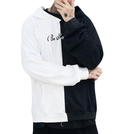 Hettegenser for menn, tenåring, Smiley-trykk, motegenser, jakke, pullover M
