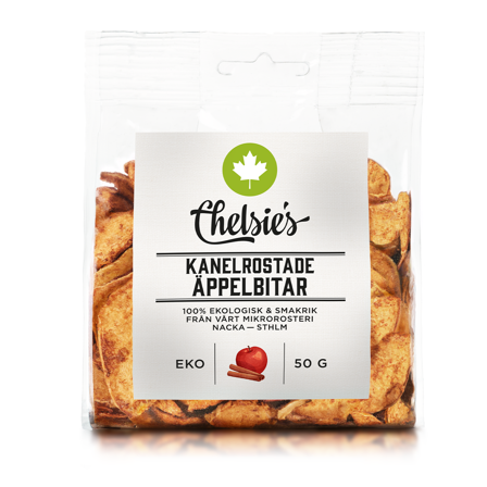 Chelsie s Organic Gourmet Prod Kanelrostade Äppelbitar 50 g