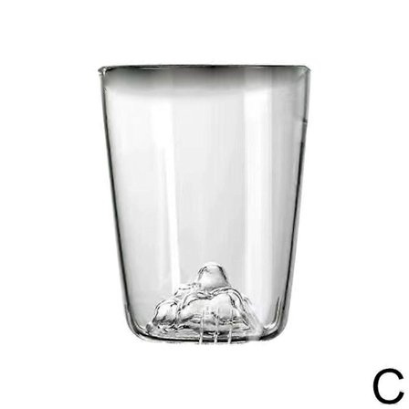 Lämmönkestävä tee- ja vesi-erotus lasinen maisemakuppi pähkinäpuukahvalla