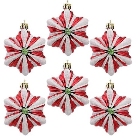 Julekugler - 6 stk. Plast Splintfri Hængekugler til Juletræspynt, Glitter Indendørs Boligindretning