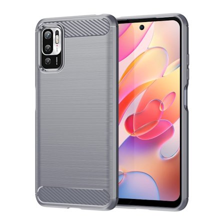 Xiaomi Poco M3 Pro 5G - TPU fodral med Borstad Textur i Kolfiber