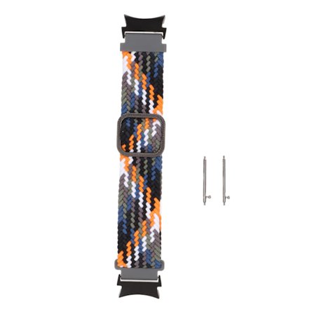 Armband i elastiskt nylon, flätad och justerbar, för Galaxy Watch 4 - Denimfärg