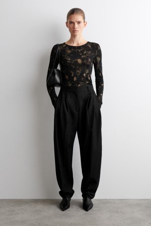 COS Women's Maglia Slim In Lana Merino in Nero