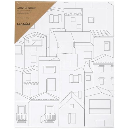 Creativ Company Lærred med tryk 24x30cm 360g Middelhavsby