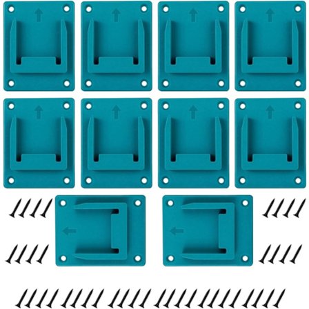 10 stk. Drillstativholder Verktøyholder Kompatibel med Ma-Kita/Bosch 18V 14.4V Drill med 40 stk. Skruer