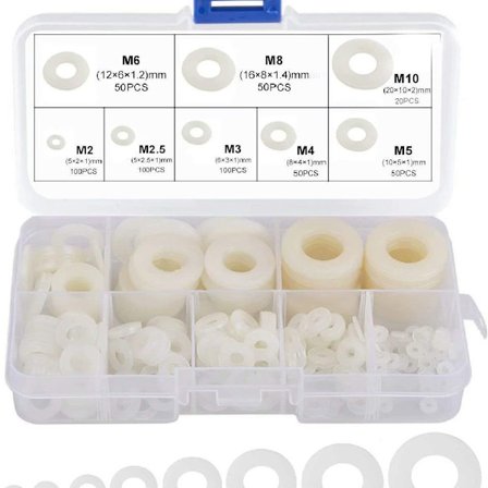 Nylon skive, rund plastskive for skive 520 stk