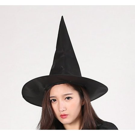 Pige / dreng foldbar sort heksehat - til udklædningsfest, Hall