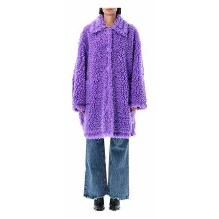 Stand Studio, Faux Fur & Shearling Jackets Paars, Dames, Maat:S