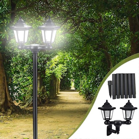 Solcellsdrivna Utomhuslampor 2024, Stolplyktor, Vägglampa Utomhus, Dekorativ Golvlampa Vintage för Patio, Trädgård, Bakgård, Fram-/Bakdörr, [DB]