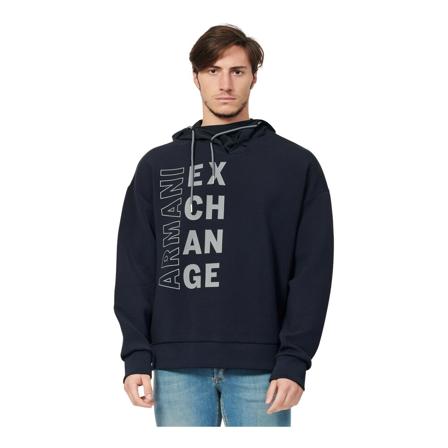 Armani Exchange, Hoodies Blauw, Heren, Maat:M