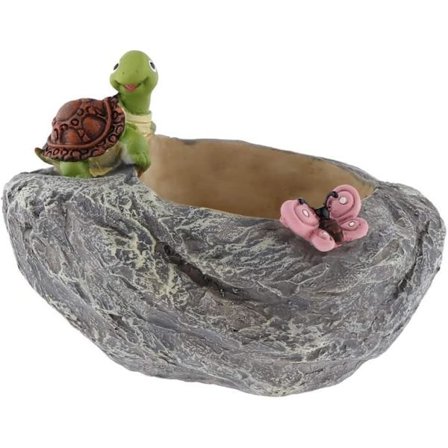 Blomsterpotte, Liten Skilpadde Sommerfugl Harpiks Blomsterpotte Mikro