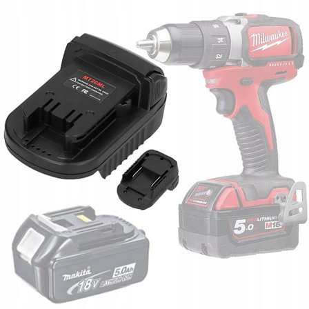 Adapteri Akulle Makita 18V Milwaukee 18V MT20ML – Kestävä Rakenne | Helppo Asennus | Yhteensopiva M18, BL1850 kanssa