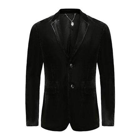 Velvet Blazer Slim Fit Solid Blazer för män