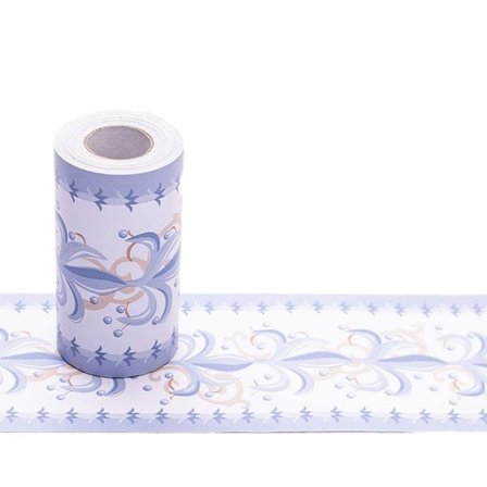 Tapetbort Selvhæftende Mærkat, 10 cm x 10 meter (Blå)