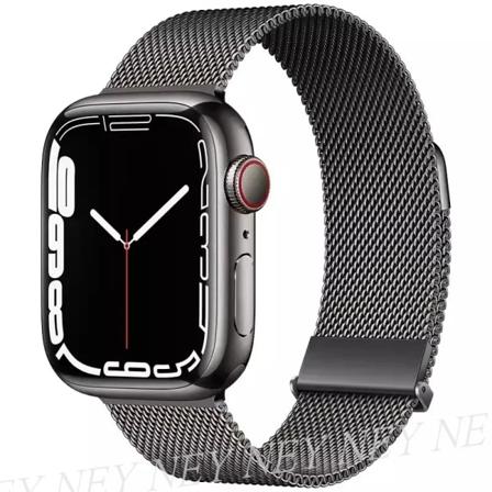 Milanese Loop för apple watch band 44mm 40mm 45mm 41mm 42-38-44 mm band ultra 2 49mm metallband iwatch series 9 8 7 6 SE 5 4 3 Gun 4 41mm-40mm-38mm