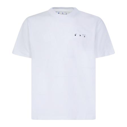 Off White T-shirt Hvid, Herre T-shirts, Størrelse: L