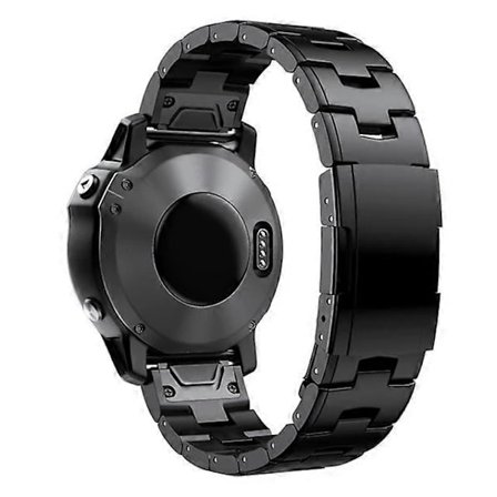 Tactix Kompatibel med Garmin Fenix 7 Titanlegering Klockarmband Fenix 6X Pro/Fenix 5X Garmin 22mm 26mm Snabbkoppling Titanarmband Svart 26mm[CO]
