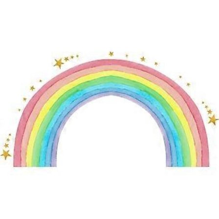 Store Regnbue Vægmærker, Aftagelige og Selvklæbende, 50.8 x 26.8 Tommer Regnbue Vægmærke, Sød Vægdækning til Børneværelse, Regnbue Dekoration