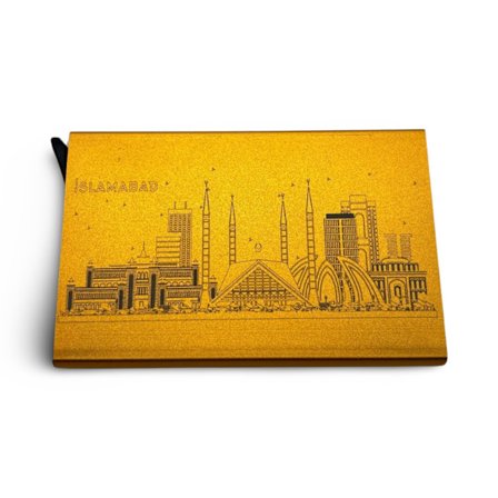 Islamabad Pakistan skyline gull kredittkortholder - slitesterk kortlommebok med anti-skum