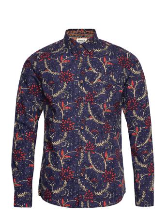 Slim-Fit Printed Organic Cotton Shirt Skjorte Uformell Multi/mønstret Scotch & Soda
