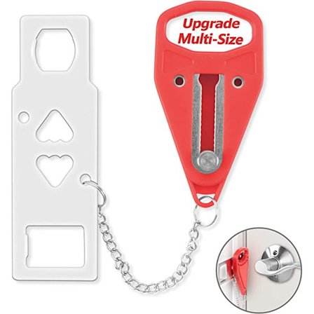 Bærbar dørstopper for hjem - Reise sikkerhetslås for ekstra sikkerhet