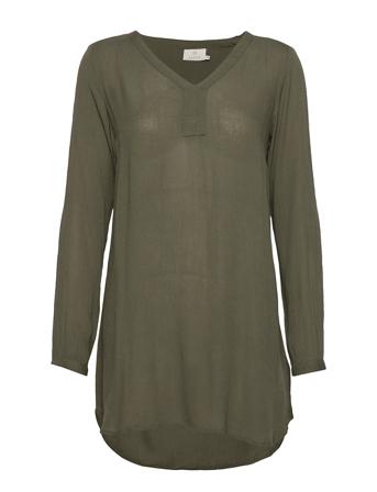 Amber V-Neck Tunic Green Kaffe