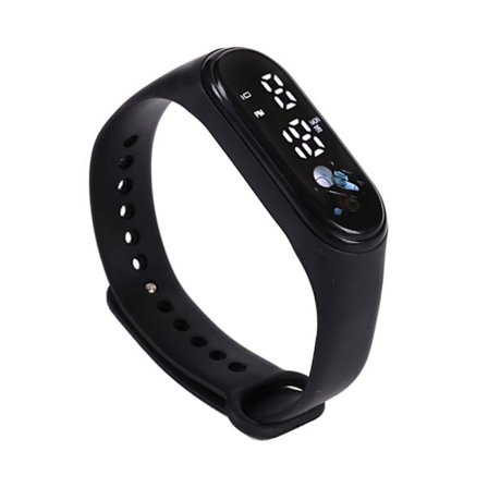 Opiskelijoiden elektroninen watch Digitaalinen watch MUSTA