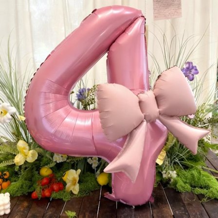 Rosa tallballong 0–9 i folie, 40 tommer ballong for bursdag og jentefest