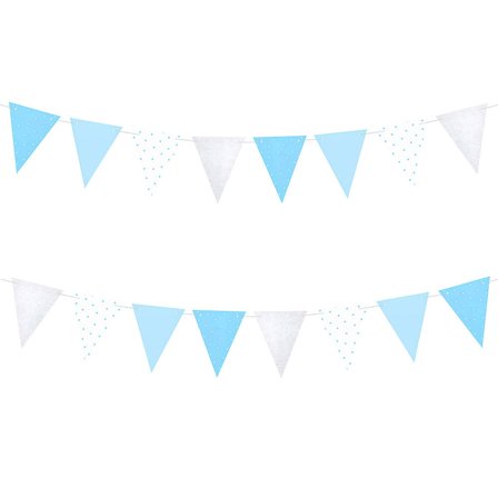 Flaggirlang Ljusblå & Silver