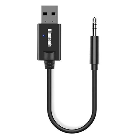Best kvalitet Bluetooth 5.0 Lyd Mottaker Bil Kit 3.5MM 3.5 Jack AUX Auto Stereo Musikk USB Dongle Trådløs Adapter