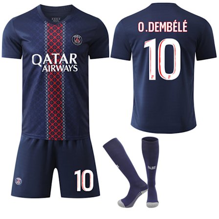 2025-2026 Paris Saint-Germain Hjemme Børne Voksen Fodboldtrøje Nr.10 O.Dembélé-XF6- XXL