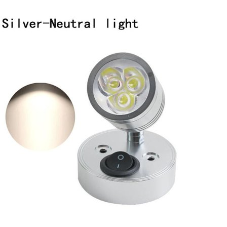 LED Vegglampe Camper Van Lys SØLV NØYTRAL LYS NØYTRAL