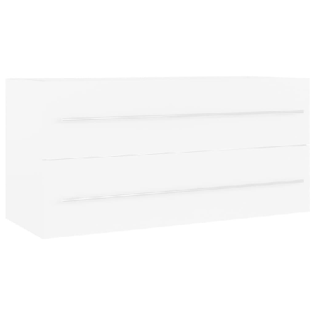 Vidaxl Tvättställsskåp Vit 100x38,5x48 Cm Spånskiva Vit