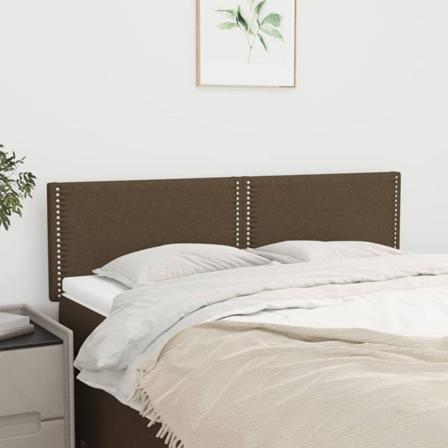 Vidaxl Huvudgavlar 2 St Mörkbrun 72x5x78/88 Cm Tyg Brun