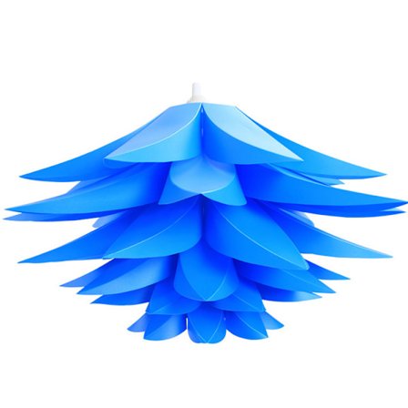 Puzzle Lampe Design Lotus Lampeskærm Lampe DIY Installation - Belysning Blomst Stue - Hængende eller Gulvlampe - Blå