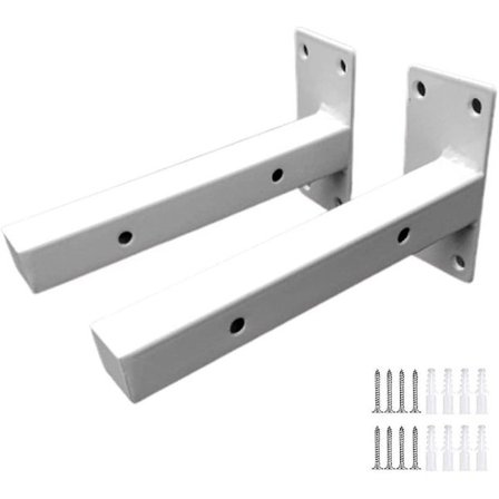 Hyldebeslag Industrielt Retro, Stærkt Væghængt Hyldebeslag, Hvid Flydende Hylde Støtte