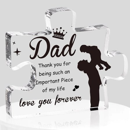 Transparent Akryl Skrivbordsprydnad - Perfekt Present till Familj och Vänner D