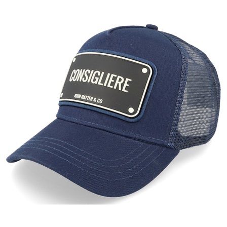 John Hatter & Co - Blau trucker Cap - Consigliere Navy Trucker @ Hatstore